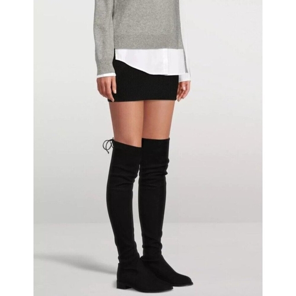 Stuart Weitzman Lowland Suede Over-the-knee Boots Black Women’ Size 5.5 M - Picture 14 of 15